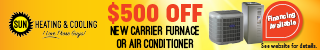 Carrier air conditioning promotion mobile banner for new AC systems