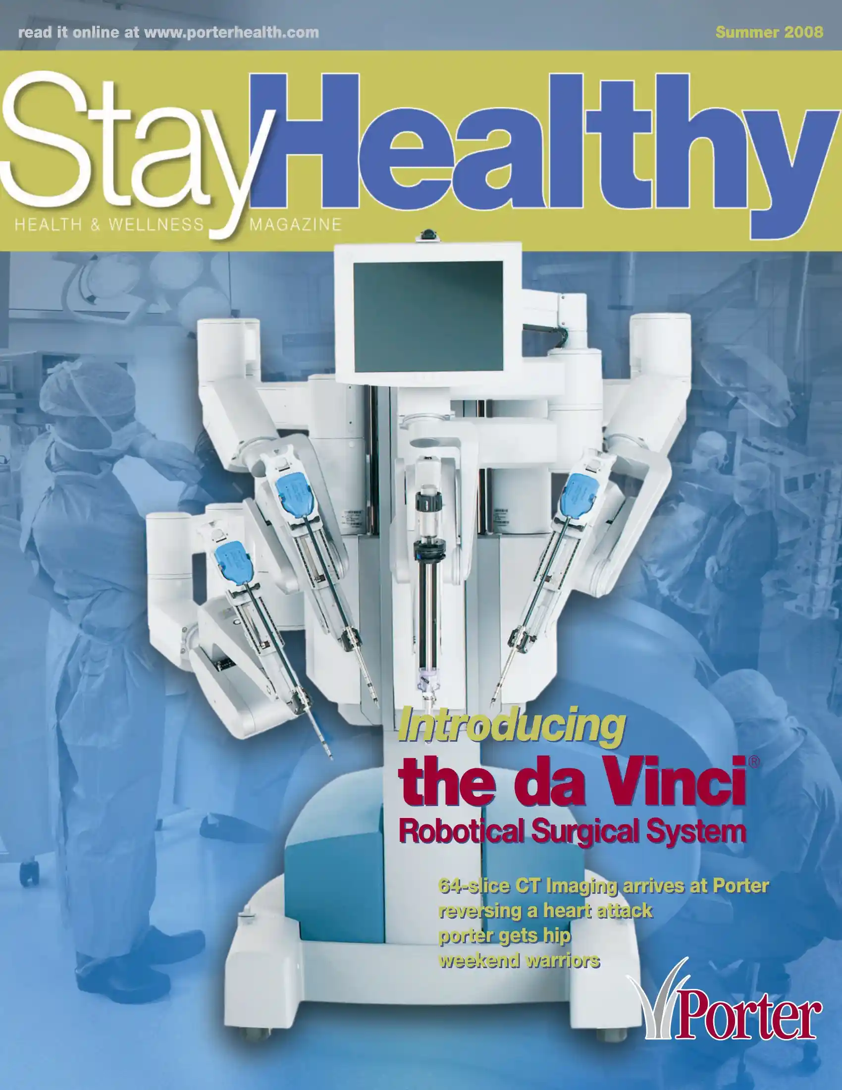 StayHealthy Magazine Summer 2008 cover featuring da Vinci Robotic Surgical System