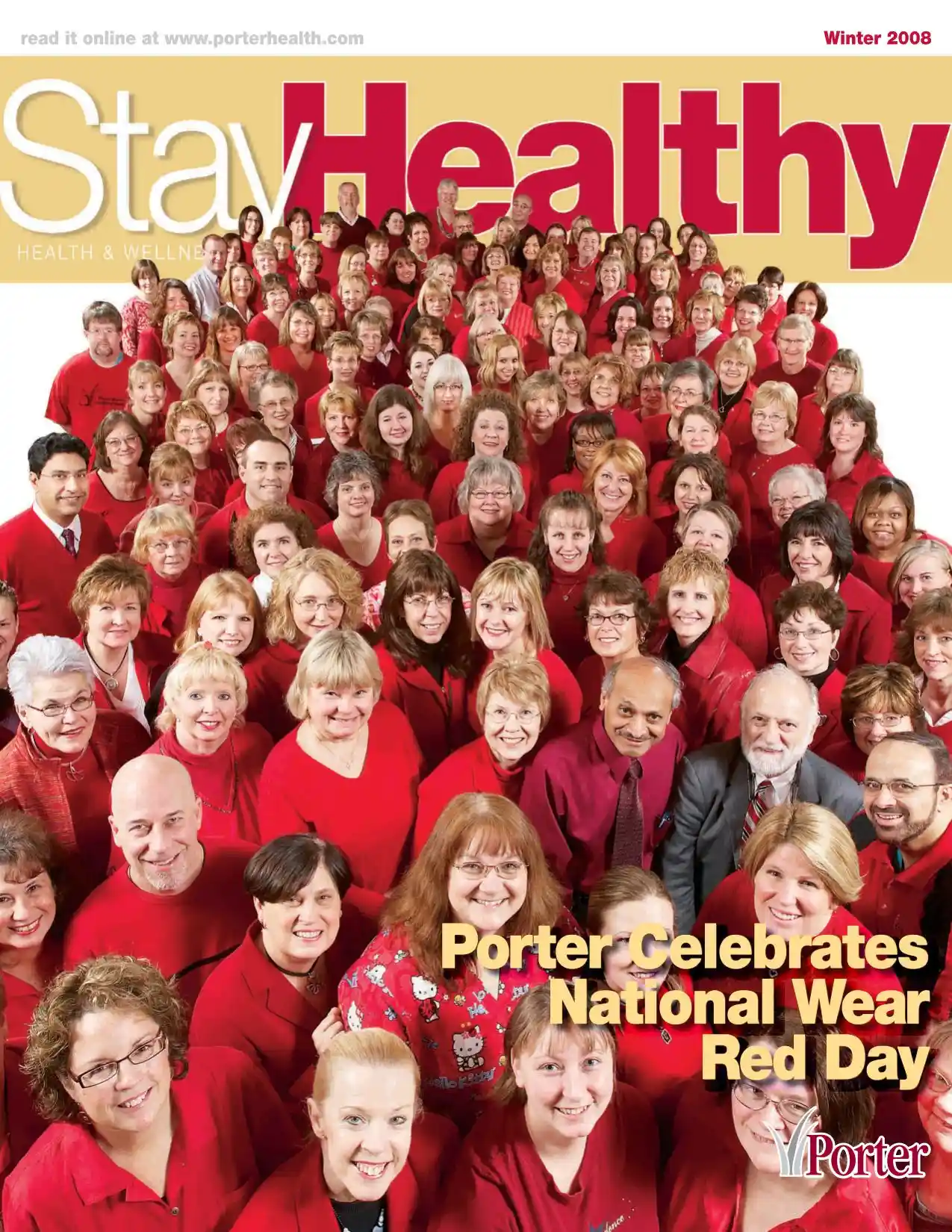 StayHealthy Magazine Winter 2008 cover celebrating National Wear Red Day